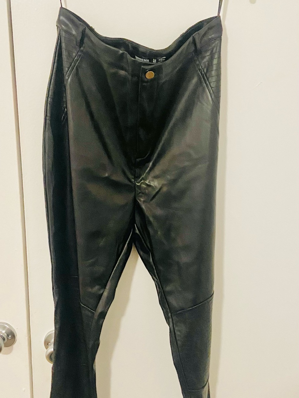 Missguided Black Faux Leather Skinny Pants